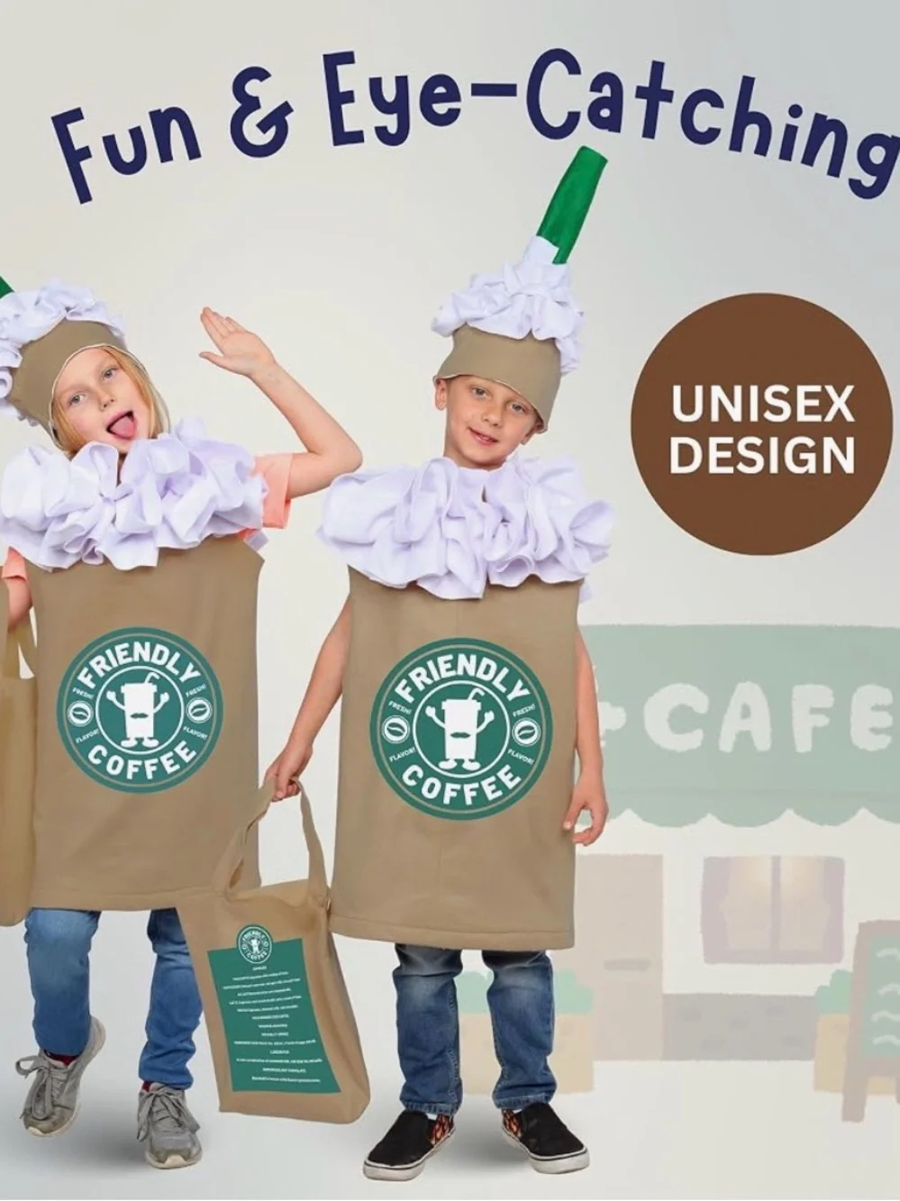 Coffee Costume for Kids - Cappuccino/Frappuccino/Latte Dress-Up 2T